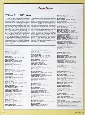 Chapter Eternal: William M. "Bill" Jones